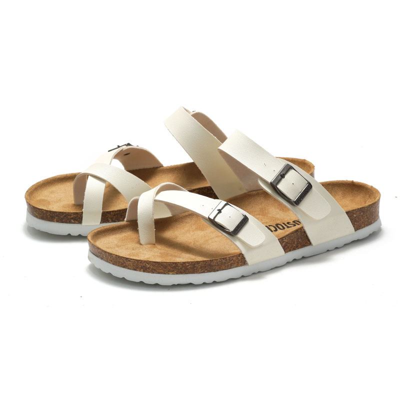 Girls  Thong Sandals | Mayari Birko-Flor White Back-Strap Back-Strap