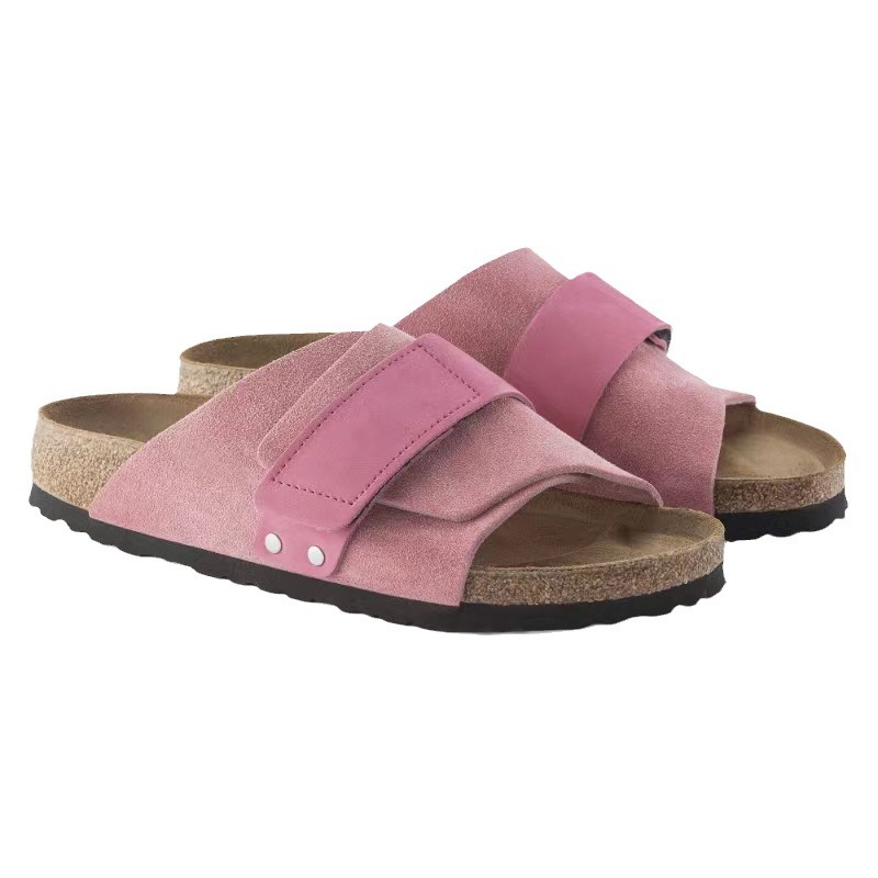 Mens  One-Strap Sandals | Kyotonubuck-Suede Leather Stone Coin Mens Mens