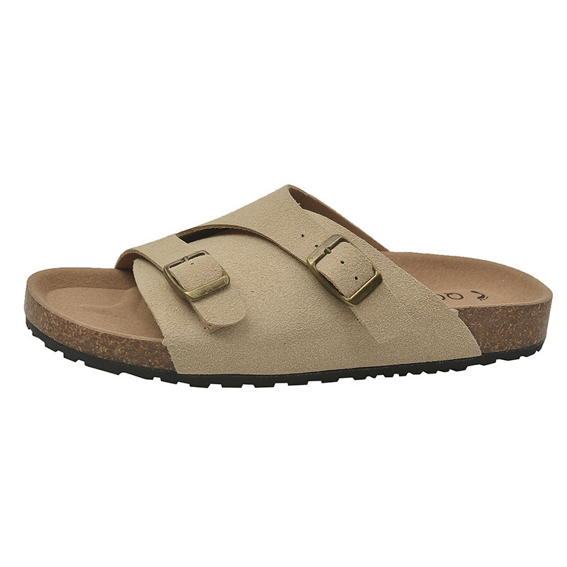 Mens  One-Strap Sandals | Zürichbirko-Flor Desert Soil Gray Mens Desert Soil Gray