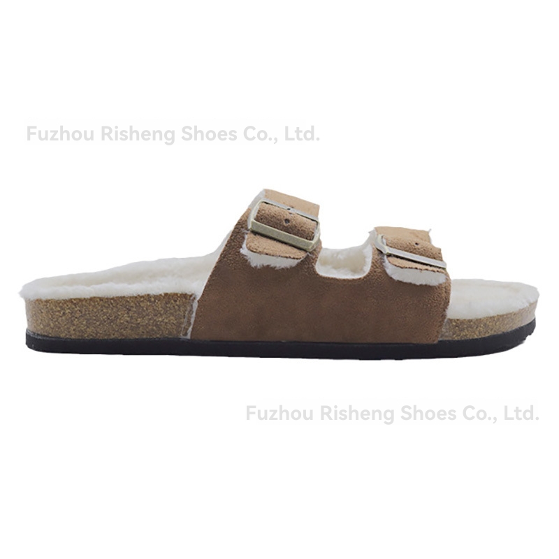 Mens  Two-Strap Sandals | Arizona Shearlingwool Plaid White Mens Mens