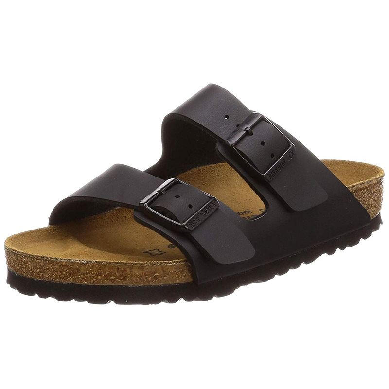 Mens  Two-Strap Sandals | Arizonabirko-Flor Black Mens Black