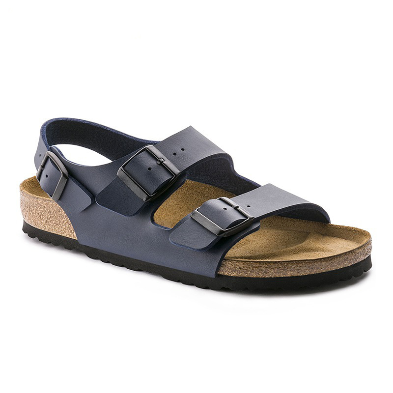 Mens  Two-Strap Sandals | Milanoleather Stone Coin Back-Strap Back-Strap