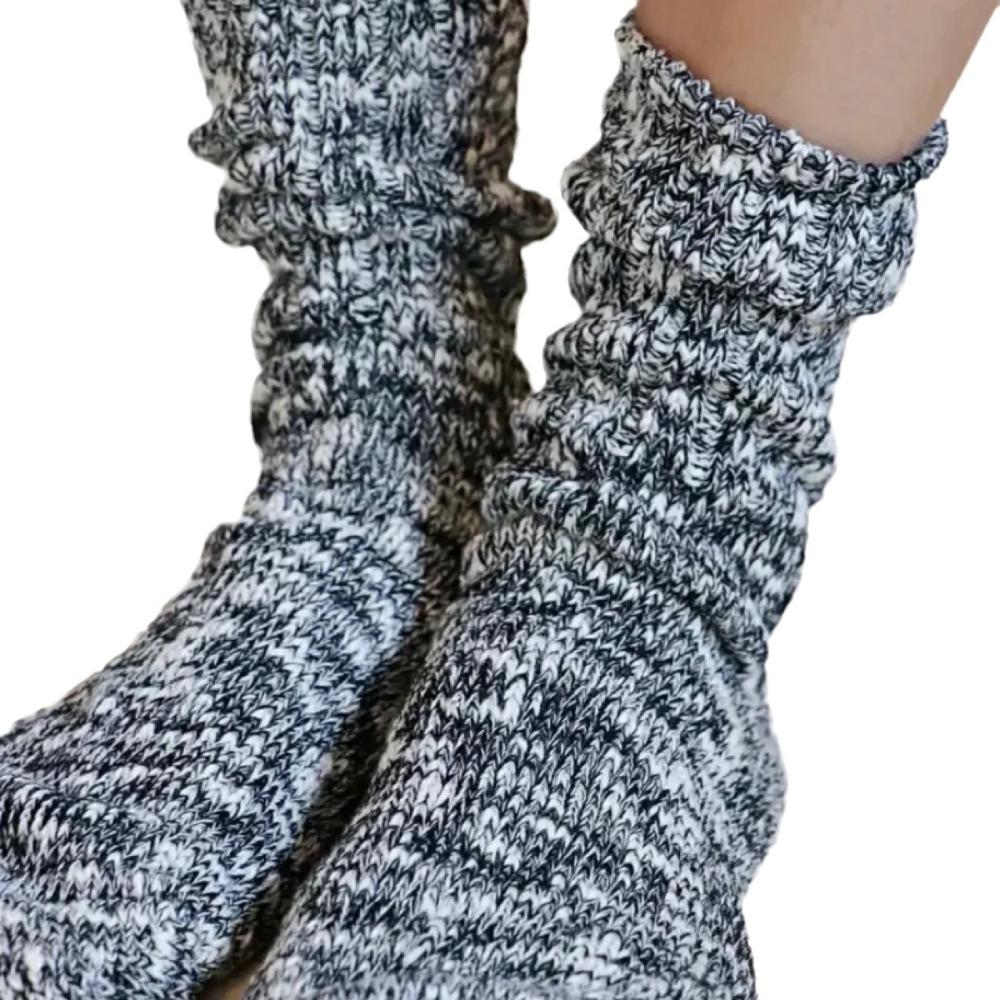 Womens  Socks | Cotton Slubcotton-Polyamide-Elastane Black Gray Accessories Black Gray