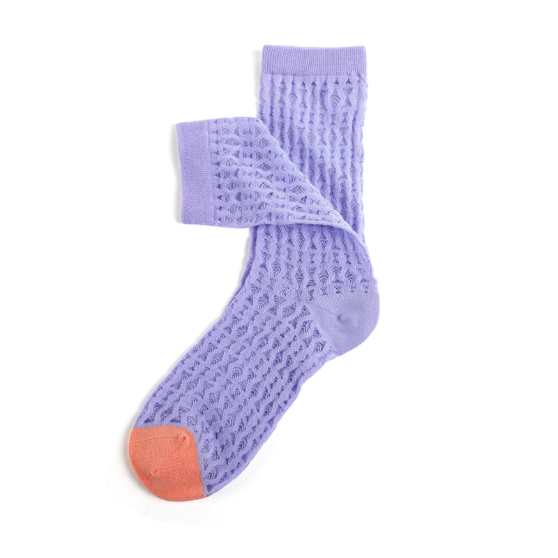 Womens  Socks | Structured Dotcotton-Polyamide-Elastane Soft Pink Accessories Socks