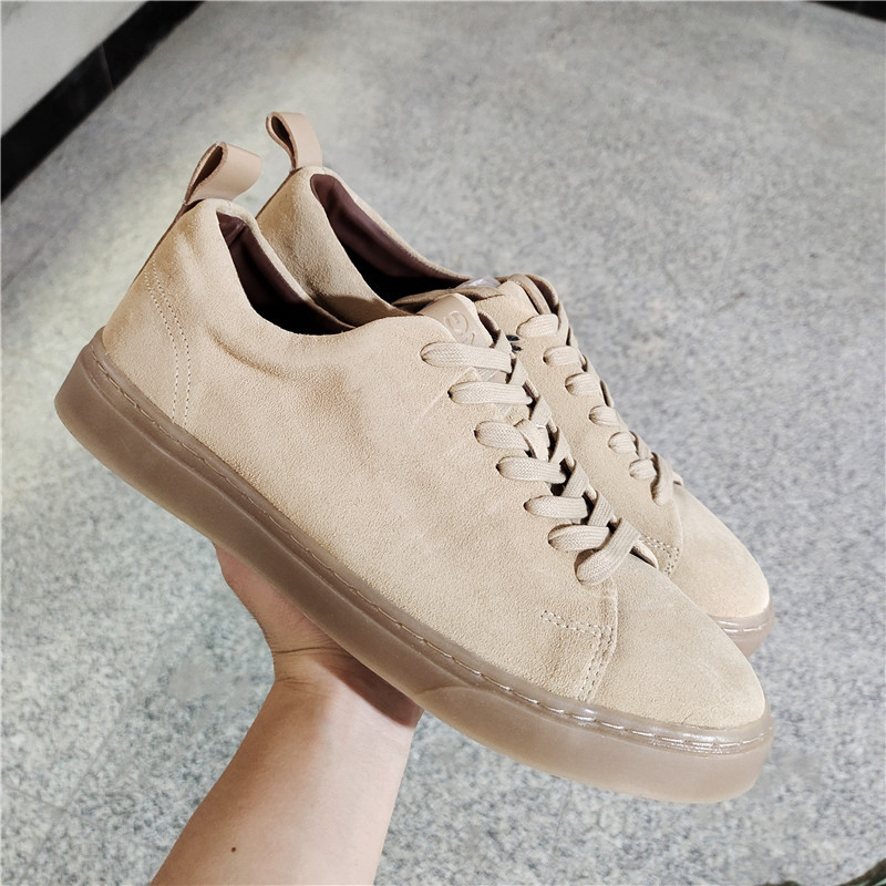 Womens/Mens  Low Shoes | Bend Low Deconnubuck Leather Mink Lace-Up Shoes Lace-Up Shoes