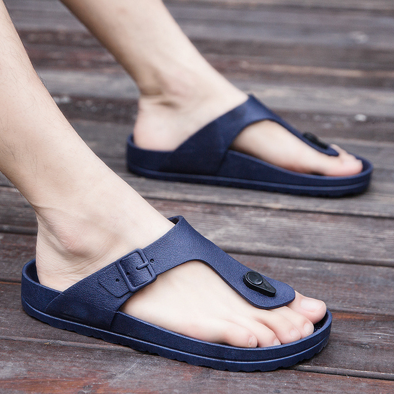 Womens/Mens  One-Strap Sandals | Gizeh Essentialseva Metallic Anthracite Mens Mens