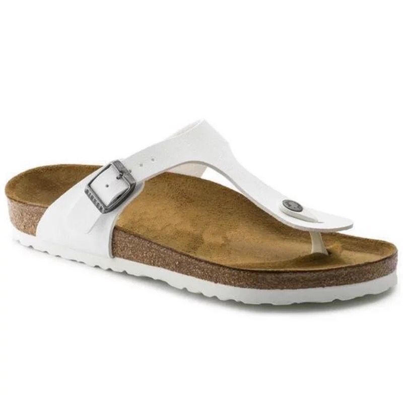 Womens/Mens  One-Strap Sandals | Gizehbirko-Flor White Mens Mens