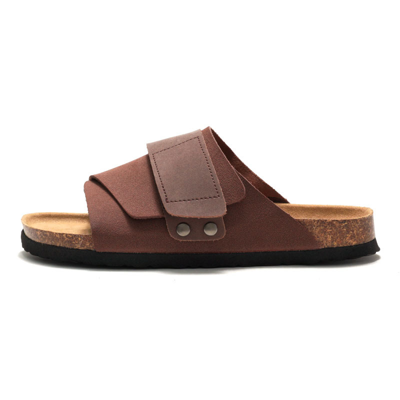 Womens/Mens  One-Strap Sandals | Kyotonubuck-Suede Leather Taupe Mens Mens