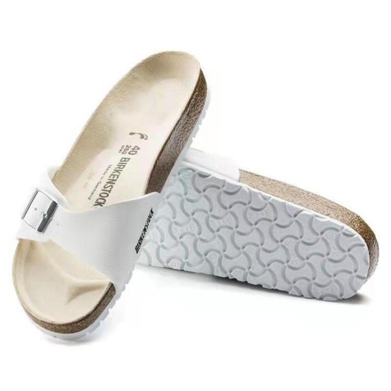 Womens/Mens  One-Strap Sandals | Madridbirko-Flor White Mens Mens