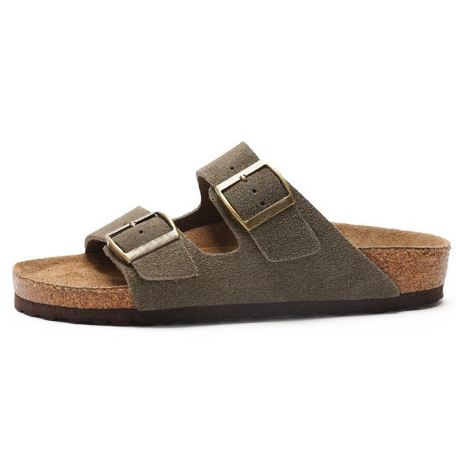 Womens/Mens  Two-Strap Sandals | Arizonasuede Embossed New Beige Mens Mens