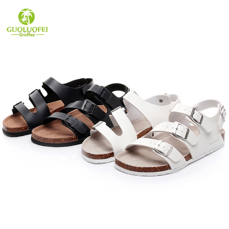 Womens/Mens  Two-Strap Sandals | Milanobirko-Flor White Back-Strap Back-Strap