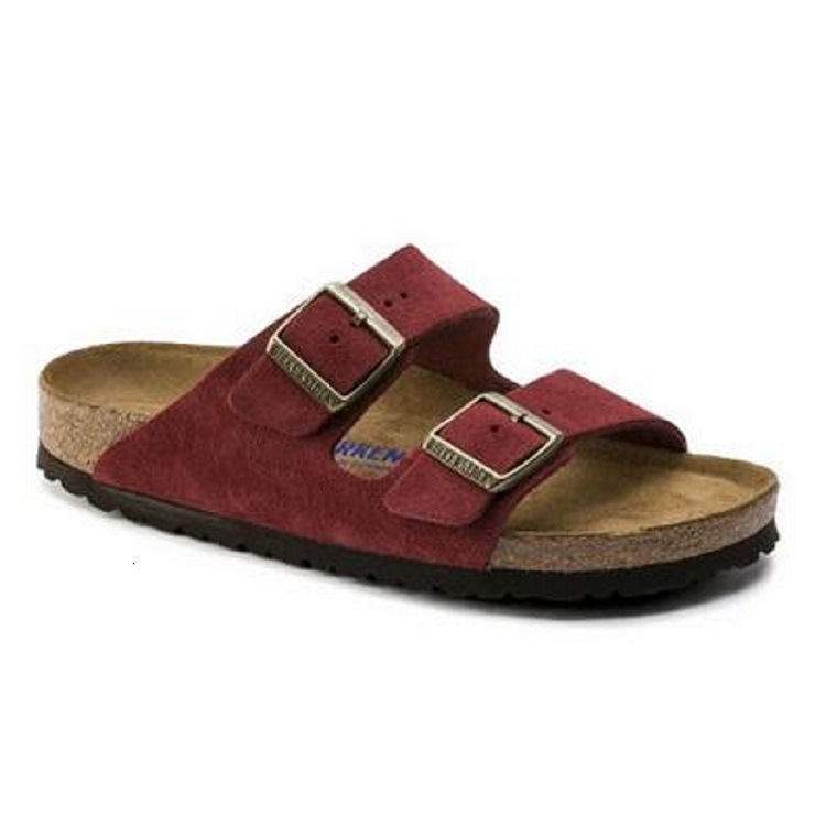 Womens  Two-Strap Sandals | Arizona Flex Platformnubuck Leather Zinfandel Sandals Two-Strap Sandals